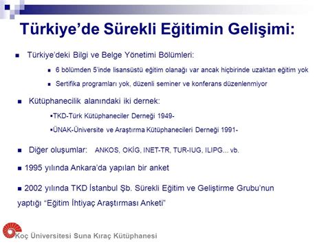 Bilgi Yönetimi ve Kütüphanecilik Eğitim Programları